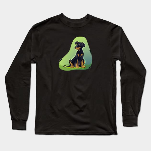 Natural Ears Doberman Long Sleeve T-Shirt by Susi V